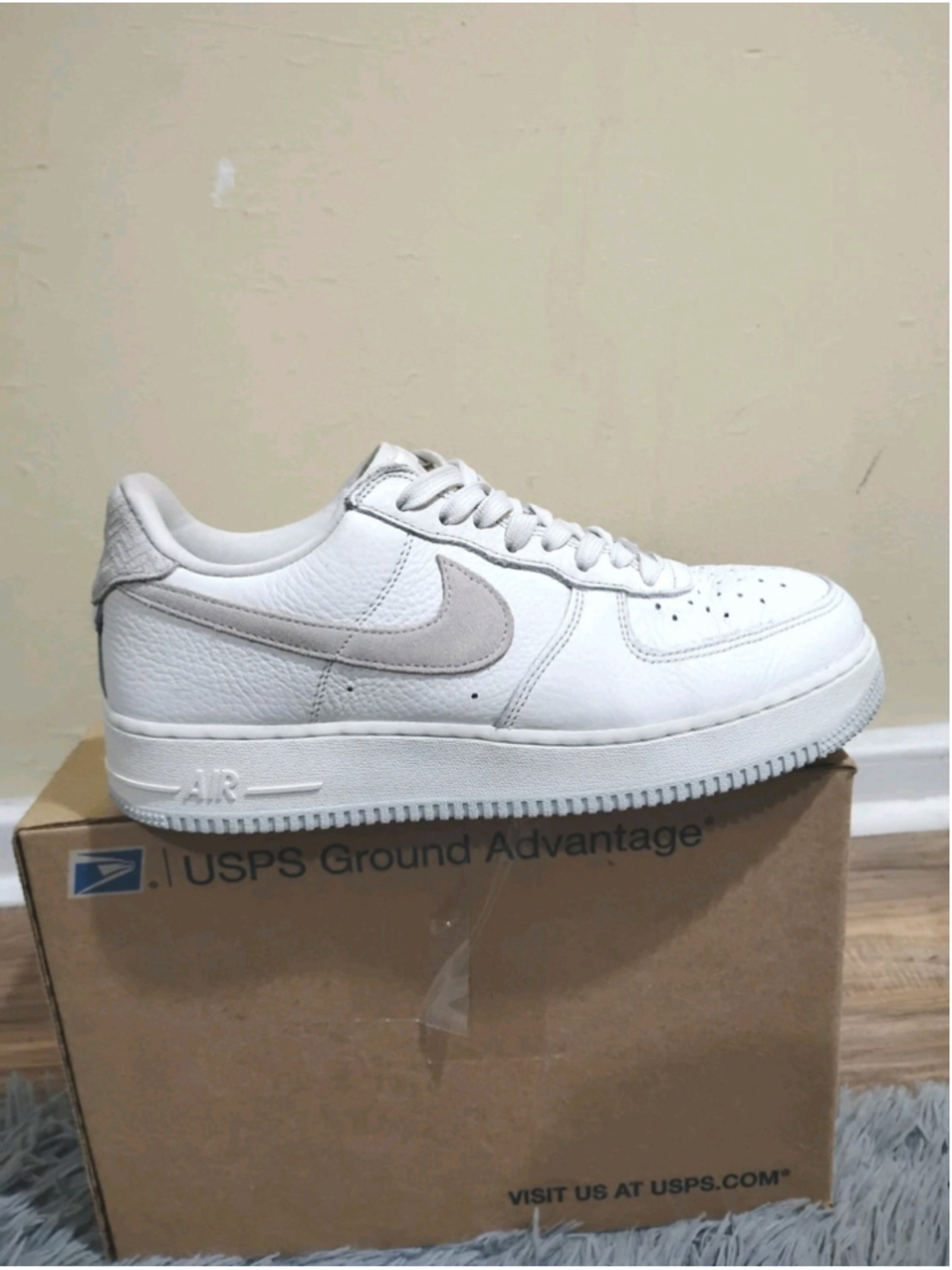 Nike Air Force 1 ‘07 Craft Photon Dust Men’s Size 9.5 White Sneakers CN2873-100